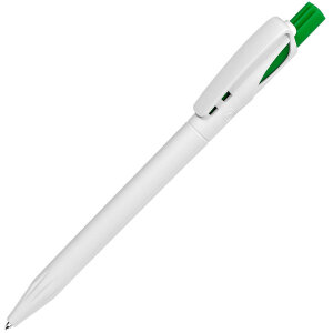 Ручка шариковая TWIN WHITE, цвет ярко-зеленый