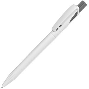 Ручка шариковая TWIN WHITE, цвет серый с белым