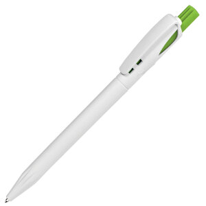 Ручка шариковая TWIN WHITE, цвет зеленое яблоко с белым