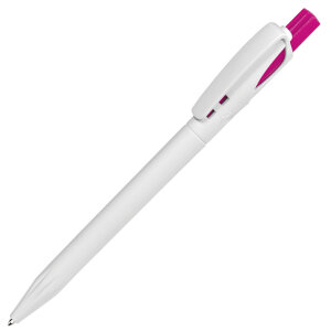 Ручка шариковая TWIN WHITE, цвет розовый с белым