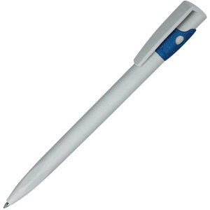 Ручка шариковая из экопластика KIKI ECOLINE, цвет синий с серым
