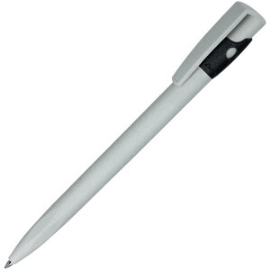 Ручка шариковая из экопластика KIKI ECOLINE, цвет черный с серым