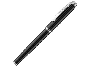 Ручка металлическая роллер «LADY R» с зеркальной гравировкой, черный