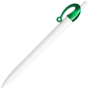 Ручка шариковая JOCKER, цвет зеленый с белым
