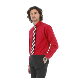 Рубашка мужская с длинным рукавом Heritage LSL/men, цвет темно-красный, размер M