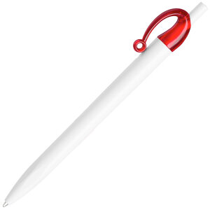 Ручка шариковая JOCKER, цвет красный с белым