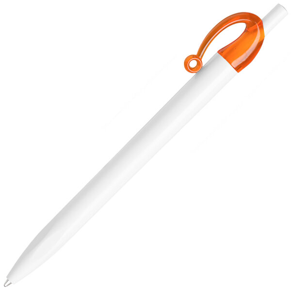 Ручка шариковая JOCKER, цвет оранжевый с белым