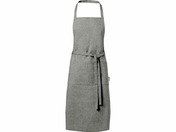 Фартук Pheebs 200 g/m² recycled cotton apron, черный