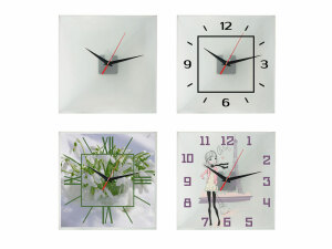Часы настенные квадратные из стекла 28х28 см «Nile»