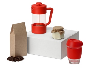 Подарочный набор с кофе, кружкой и френч-прессом 