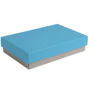 Коробка подарочная CRAFT BOX, 17,5*11,5*4 см, цвет серый, голубой, картон
