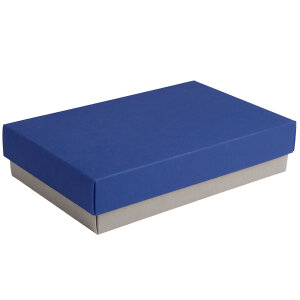 Коробка подарочная CRAFT BOX, 17,5*11,5*4 см, цвет серый, синий, картон