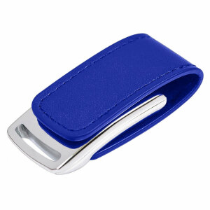 USB flash-карта LERIX (8Гб), цвет синий с серебристым