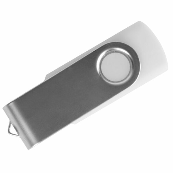 USB flash-карта DOT (16Гб), цвет белый с серебристым