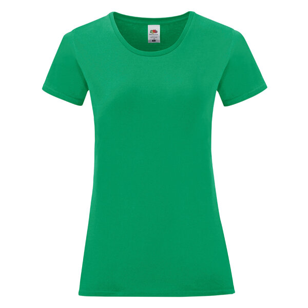 Футболка женская LADIES ICONIC 150, цвет зеленый, размер XL