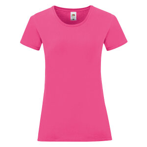 Футболка женская LADIES ICONIC 150, цвет ярко-розовый, размер XL