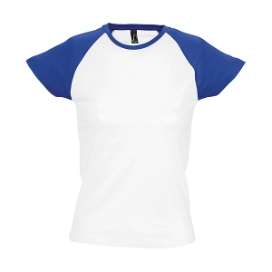 Футболка женская MILKY 150, цвет синий с белым, размер S