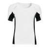 Футболка женская для бега SYDNEY WOMEN 180, цвет белый с черным, размер S