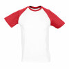 Футболка мужская FUNKY 150, цвет красный с белым, размер S