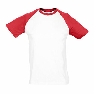 Футболка мужская FUNKY 150, цвет красный с белым, размер L