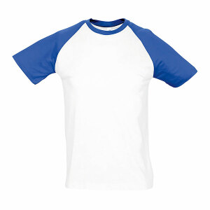 Футболка мужская FUNKY 150, цвет синий с белым, размер 2XL