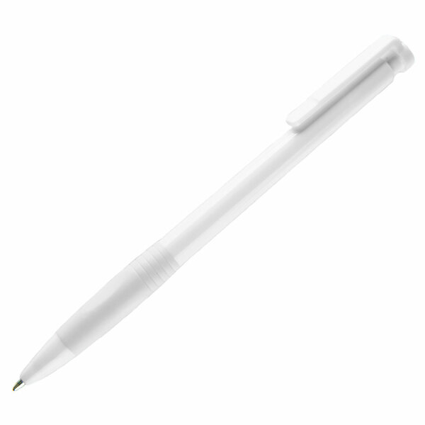 N13, ручка шариковая с грипом, пластик, цвет белый