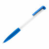 N13, ручка шариковая с грипом, пластик, цвет белый, синий