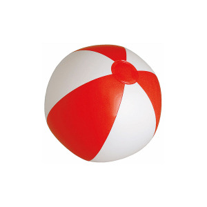SUNNY Мяч пляжный надувной; цвет бело-красный, 28 см, ПВХ