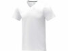 Somoto Мужская футболка с коротким рукавом и V-образным вырезом , белый, размер 2XL