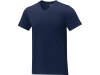 Somoto Мужская футболка с коротким рукавом и V-образным вырезом , темно-синий, размер M