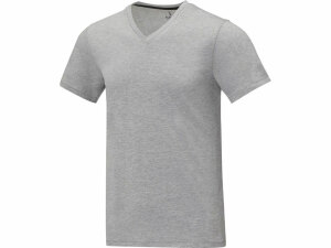 Somoto Мужская футболка с коротким рукавом и V-образным вырезом , серый яркий, размер XS