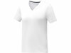 Somoto Женская футболка с коротким рукавом и V-образным вырезом , белый, размер 2XL