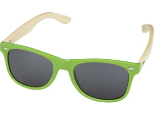 Sun Ray очки с бамбуковой оправой, цвет зеленый лайм