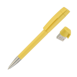 Ручка с флеш-картой USB 8GB «TURNUS M», цвет желтый