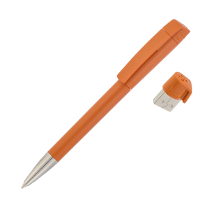 Ручка с флеш-картой USB 8GB «TURNUS M», цвет оранжевый