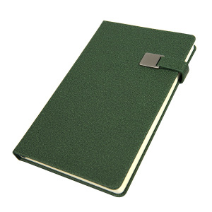 Ежедневник недатированный Linnie, А5, цвет темно-зеленый, кремовый блок
