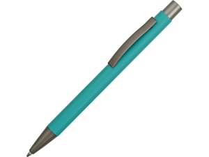 Ручка металлическая soft touch шариковая «Tender», цвет бирюзовый