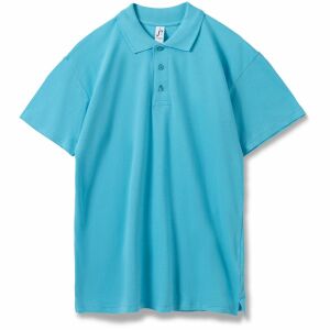Рубашка поло мужская Summer 170, цвет бирюзовая, размер M