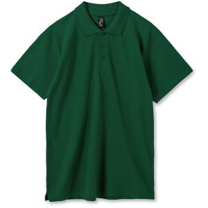Рубашка поло мужская Summer 170, цвет темно-зеленая, размер S