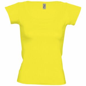 Футболка женская с глубоким вырезом Melrose 150 лимонно-желтая, размер M