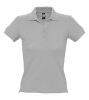 Рубашка поло женская People 210 серый меланж, размер XXL