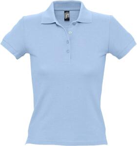 Рубашка поло женская People 210 голубая, размер XL