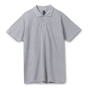 Рубашка поло мужская Spring 210, цвет серый меланж, размер 4XL