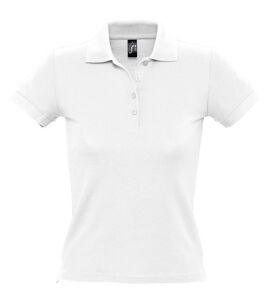 Рубашка поло женская People 210, цвет белая, размер S