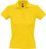 Рубашка поло женская People 210 желтая, размер L