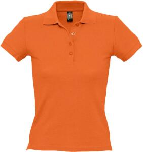 Рубашка поло женская People 210 оранжевая, размер M