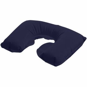 Надувная подушка под шею в чехле Sleep, цвет темно-синий
