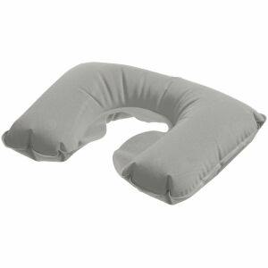 Надувная подушка под шею в чехле Sleep, цвет серый
