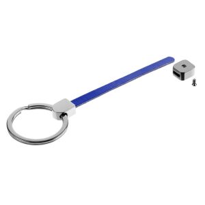 Элемент брелка-конструктора «Хлястик с кольцом и зажимом», цвет синий