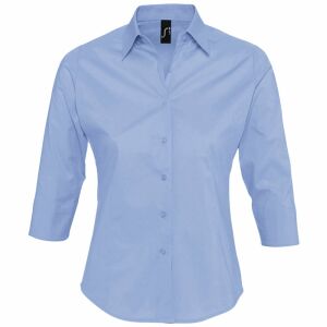 Рубашка женская с рукавом 3/4 Effect 140 голубая, размер XS
